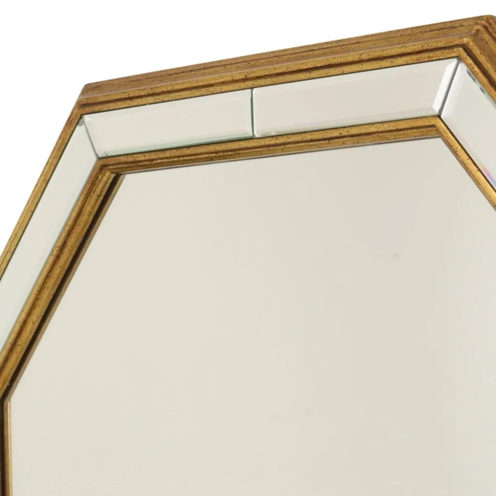 Grand miroir octogonal Deknudt, style Hollywood Regency