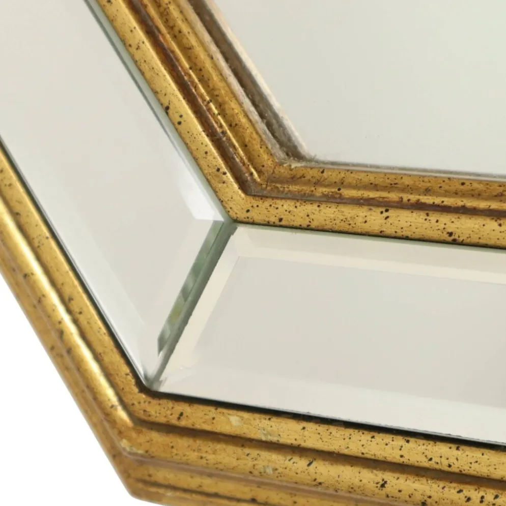 Grand miroir octogonal Deknudt, style Hollywood Regency