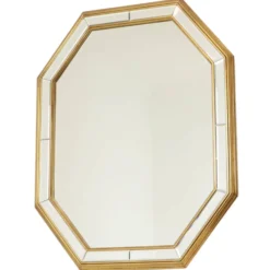 Grand miroir octogonal Deknudt, style Hollywood Regency