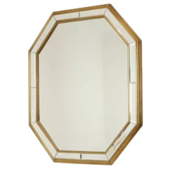 Grand miroir octogonal Deknudt, style Hollywood Regency
