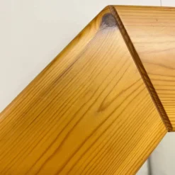Grand miroir octogonale en pin, scandinave, 1980