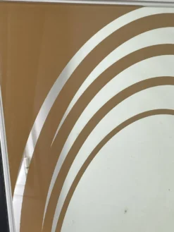 Grand miroir Op Art, années 70, Made in England