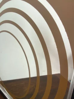 Grand miroir Op Art, années 70, Made in England