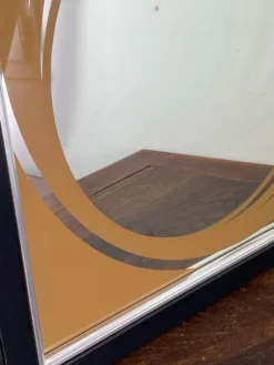 Grand miroir Op Art, années 70, Made in England