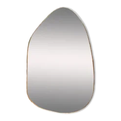 Grand miroir organique dune - dore