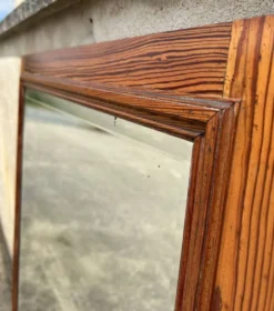 Grand miroir porte d'armoire vintage, années 40 /50