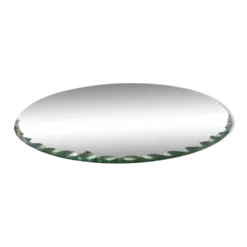 Grand miroir à poser, rond, biseauté, 1940 1950, art déco