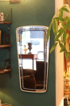 Grand miroir rétroviseur des années 1950