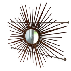 Grand miroir soleil chaty Vallauris 0,80 cm de diamètre.