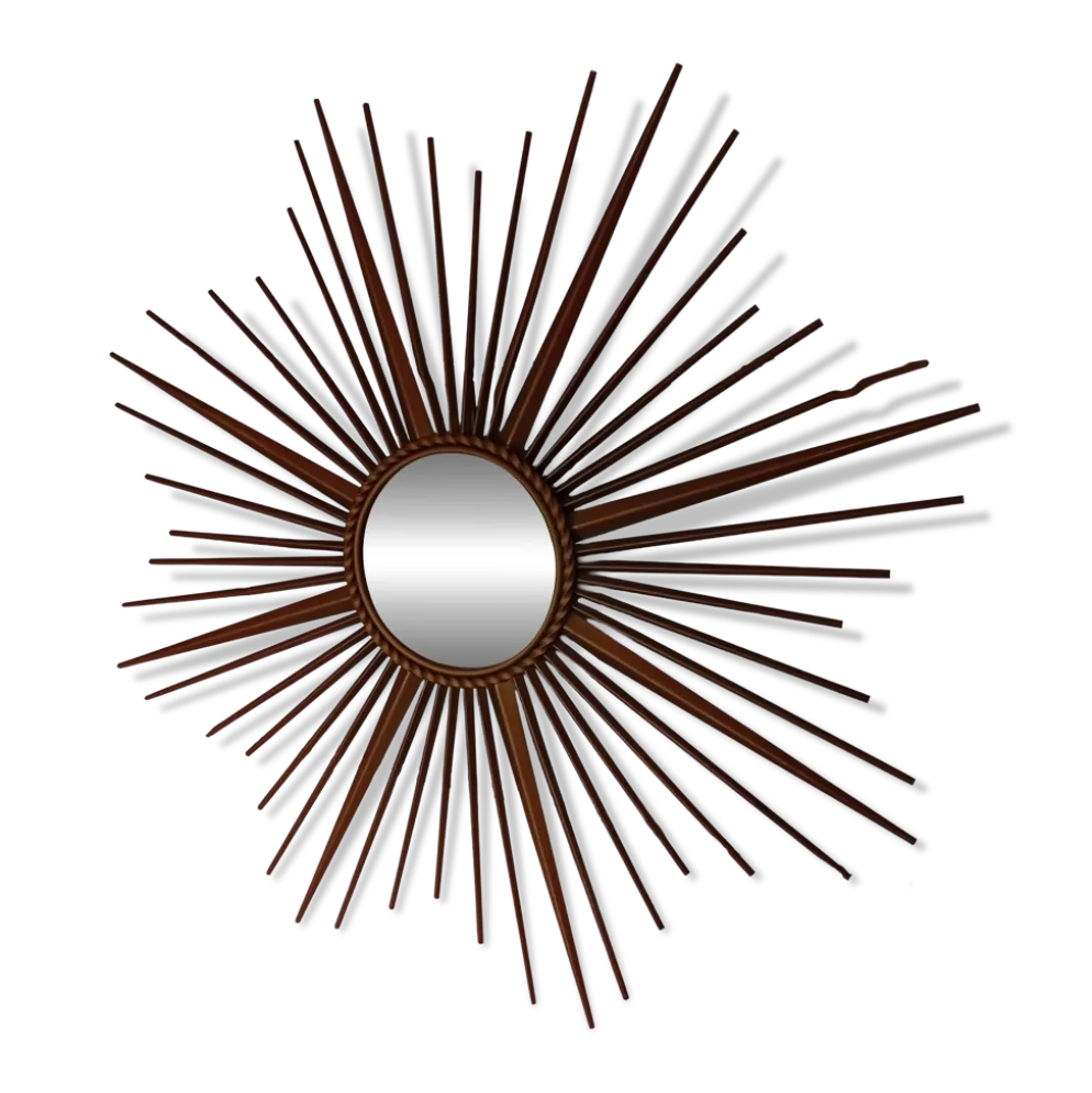 Grand miroir soleil chaty Vallauris 0,80 cm de diamètre.