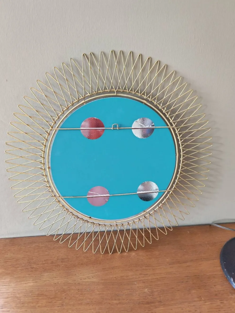 Grand miroir soleil Erdecor années 50