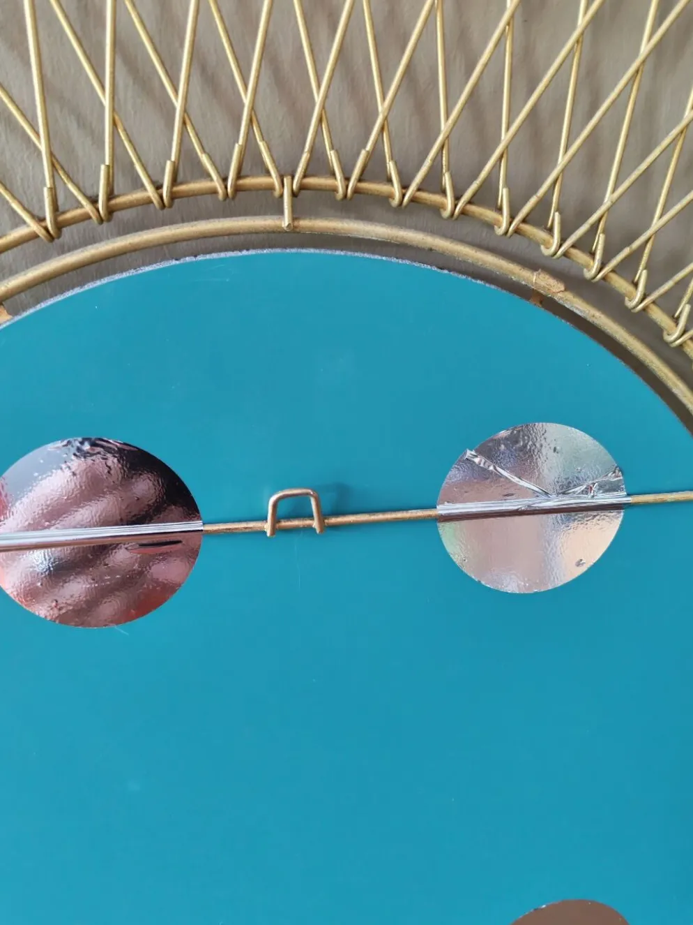 Grand miroir soleil Erdecor années 50