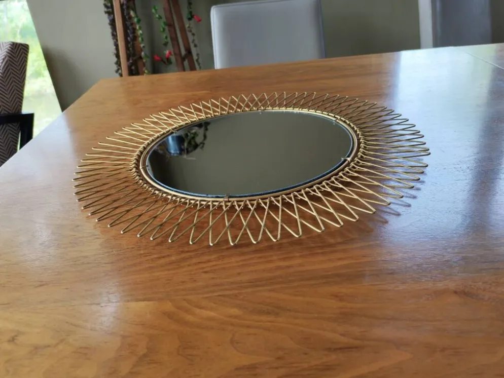 Grand miroir soleil Erdecor années 50