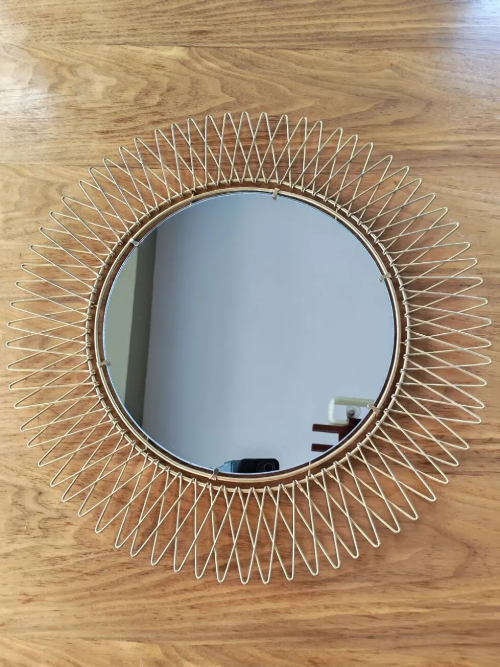 Grand miroir soleil Erdecor années 50
