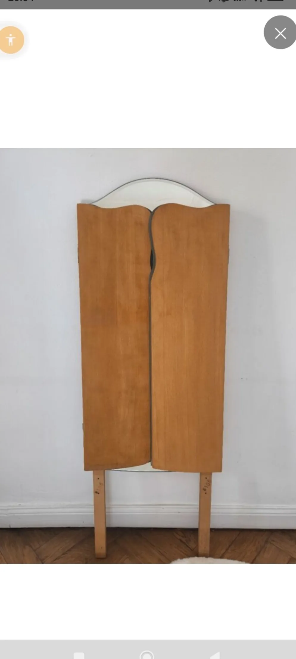 Grand miroir triptyque années 50