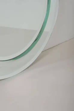 Grand miroir vintage avec bord à double facette