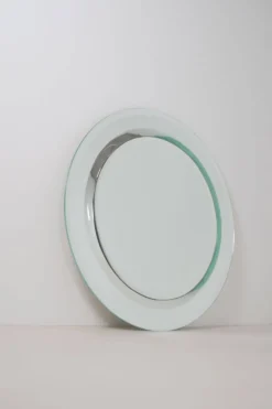 Grand miroir vintage avec bord à double facette