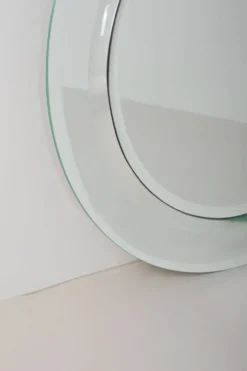 Grand miroir vintage avec bord à double facette