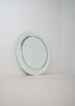 Grand miroir vintage avec bord à double facette