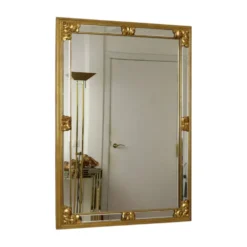 Grand miroir vintage Deknudt, design Hollywood Regency des années 1970.