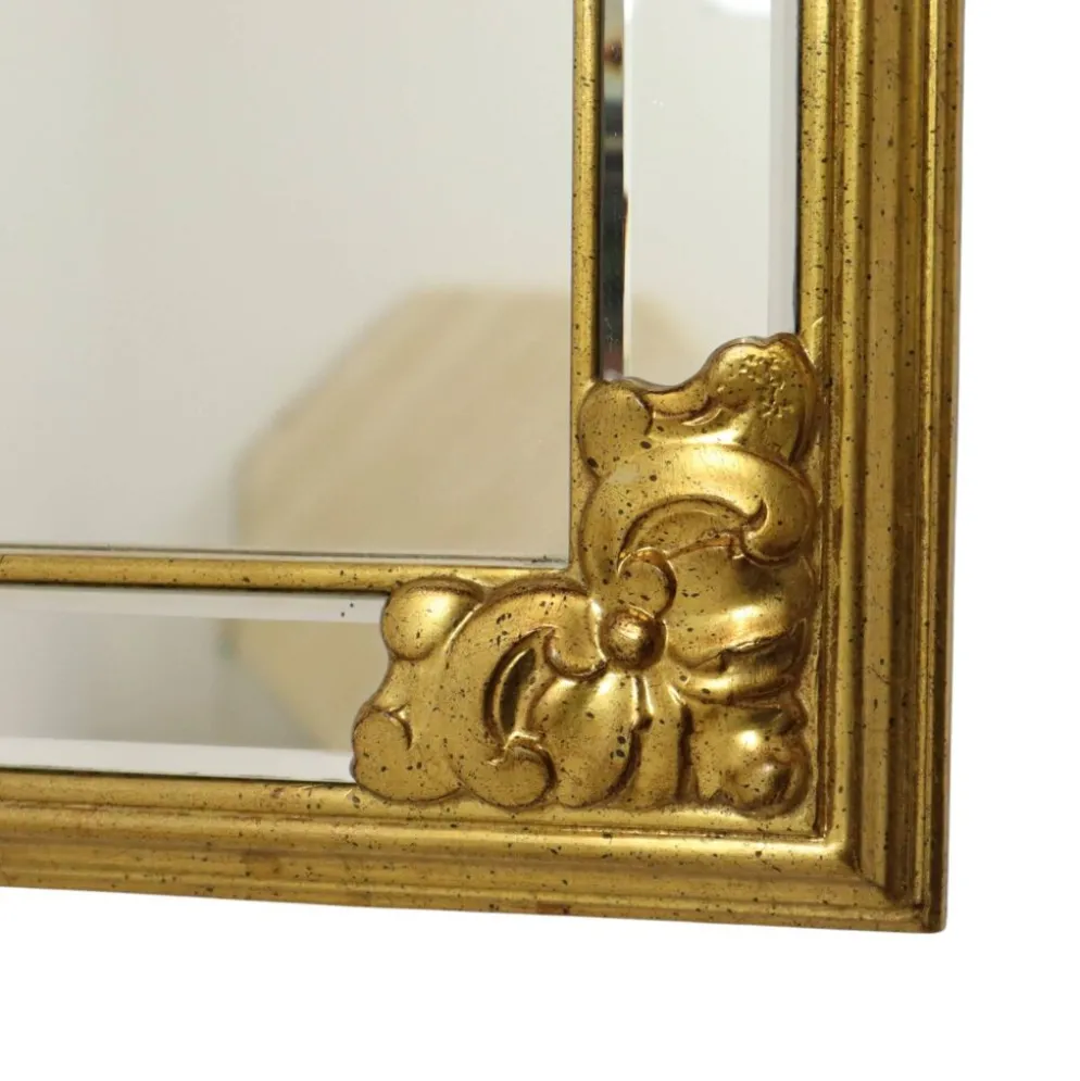 Grand miroir vintage Deknudt, design Hollywood Regency des années 1970.