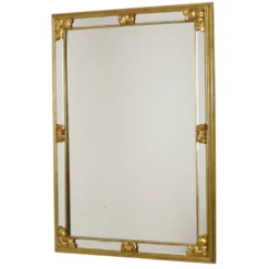 Grand miroir vintage Deknudt, design Hollywood Regency des années 1970.