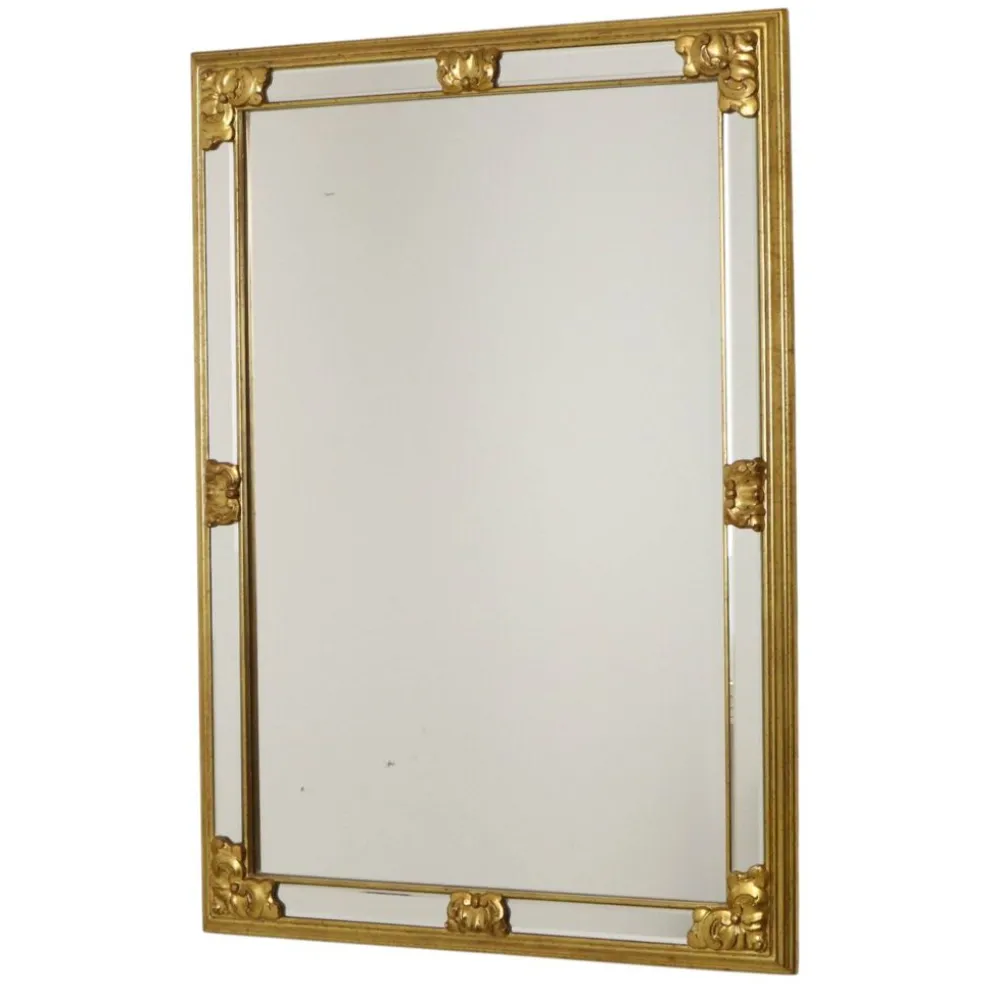 Grand miroir vintage Deknudt, design Hollywood Regency des années 1970.