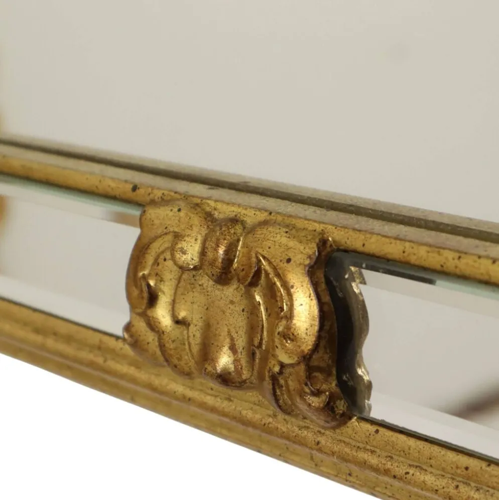 Grand miroir vintage Deknudt, design Hollywood Regency des années 1970.