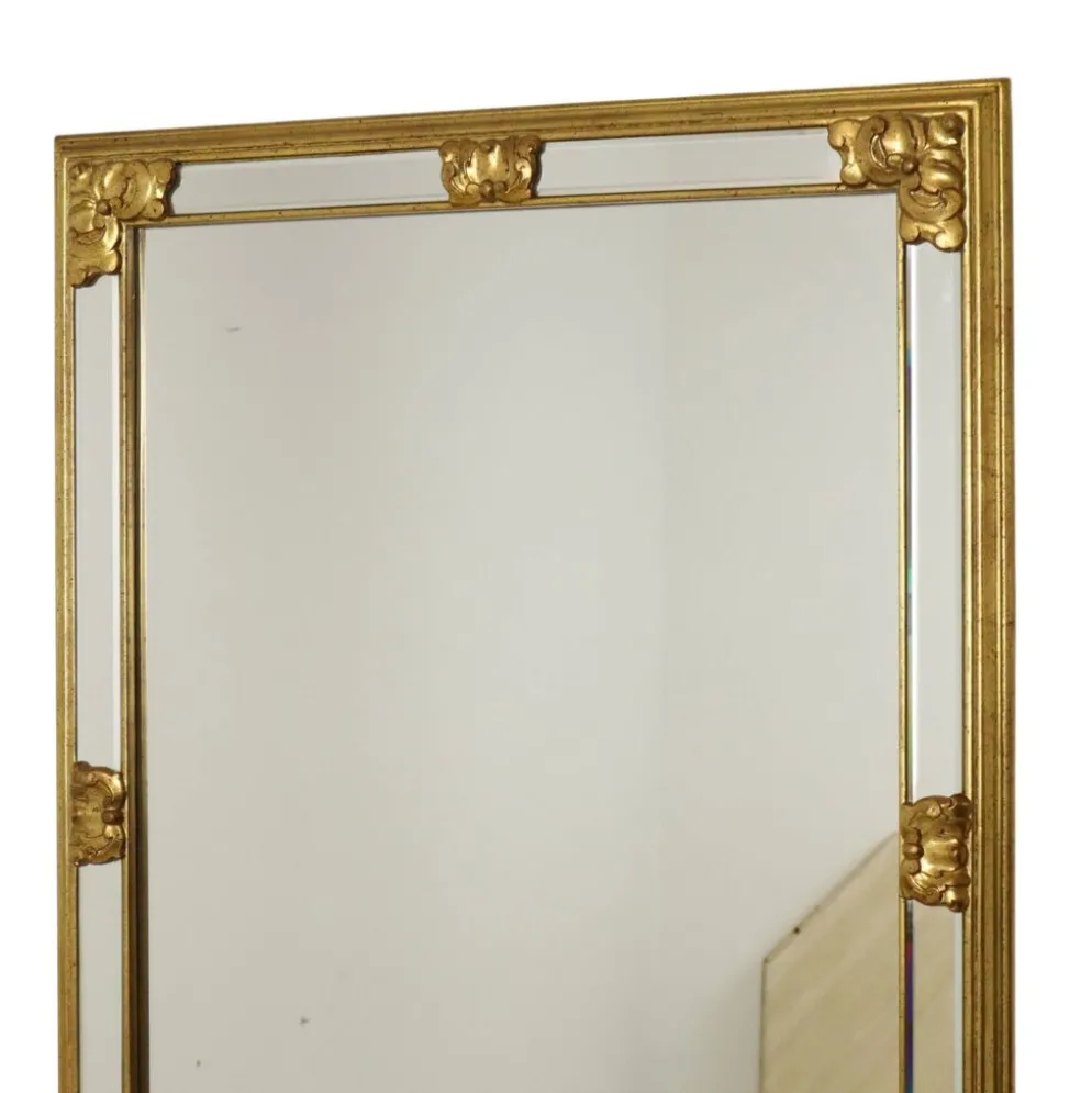 Grand miroir vintage Deknudt, design Hollywood Regency des années 1970.