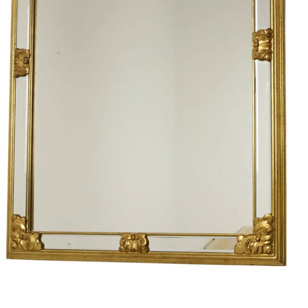 Grand miroir vintage Deknudt, design Hollywood Regency des années 1970.