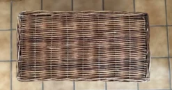 Grand panier en osier vintage ancien rétro