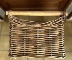 Grand panier en osier vintage ancien rétro