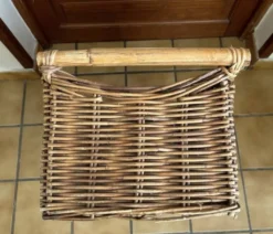 Grand panier en osier vintage ancien rétro