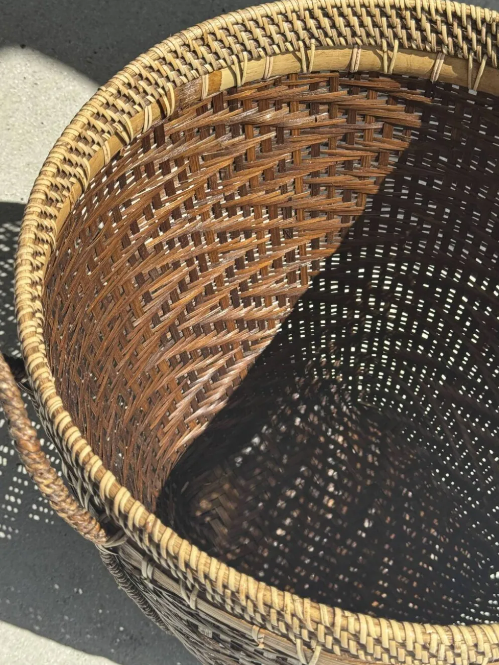 Grand panier traditionnel indonésien brun H60 D45
