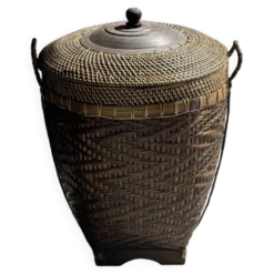 Grand panier traditionnel indonésien brun H60 D45
