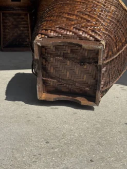 Grand panier traditionnel indonésien brun H60 D45