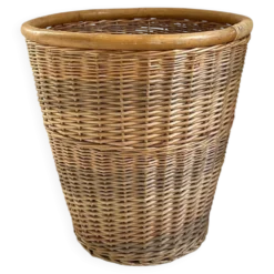 Grand PANIER Vintage OSIER Bois