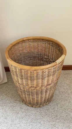 Grand PANIER Vintage OSIER Bois