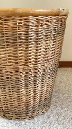 Grand PANIER Vintage OSIER Bois