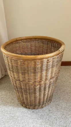 Grand PANIER Vintage OSIER Bois