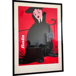 Grand poster original de Charlie Chaplin par Claudio Oliveira - Baťa, 1992