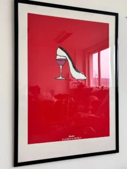 Grand poster original de Tomas Salamon - Le monde de Playboy / Baťa, 1992