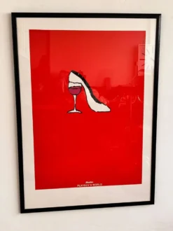 Grand poster original de Tomas Salamon - Le monde de Playboy / Baťa, 1992