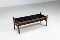 Grand pot de fleurs Hugo Frandsen en palissandre Spottrup Danemark 1960