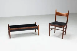 Grand pot de fleurs Hugo Frandsen en palissandre Spottrup Danemark 1960
