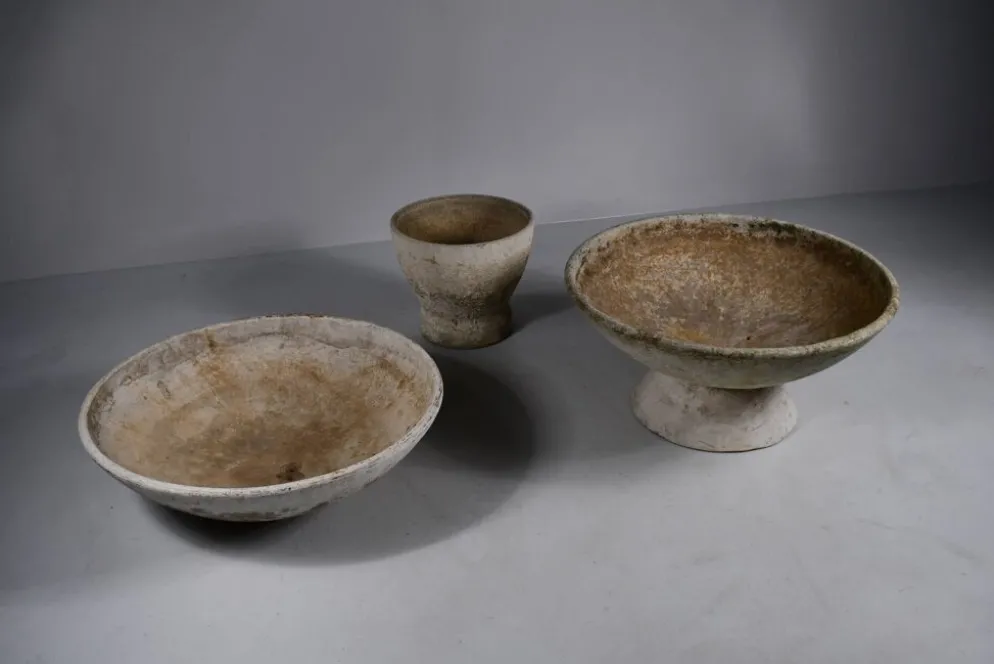 2 grands jardiniers avec 2 bases. Années 1960.