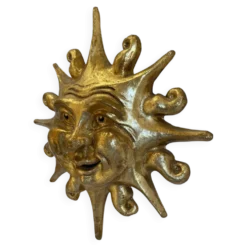 Grand soleil mural sculpté et doré - Artisanat d'art / La Venexiana Venise