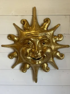 Grand soleil mural sculpté et doré - Artisanat d'art / La Venexiana Venise