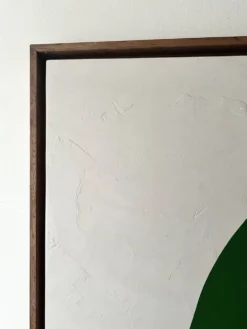 Grand tableau contemporain Formes Vertes Audrey Noel daté & signé