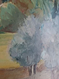 ​Grand tableau de paysage provençal, huile sur toile signé